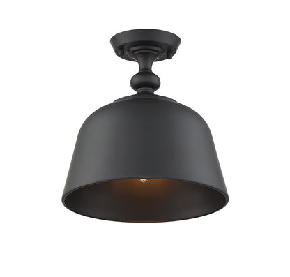 Savoy House Berg Semi-Flush Mount Matte Black