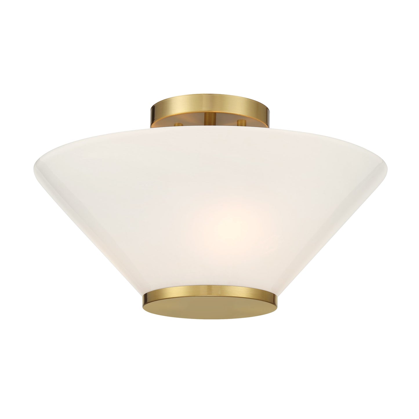 Blair 3-Light Convertible Semi-Flush or Pendant in Warm Brass