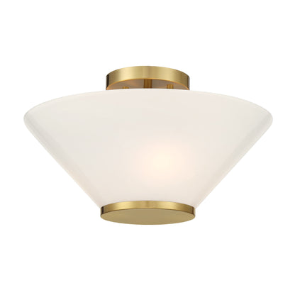 Blair 3-Light Convertible Semi-Flush or Pendant in Warm Brass