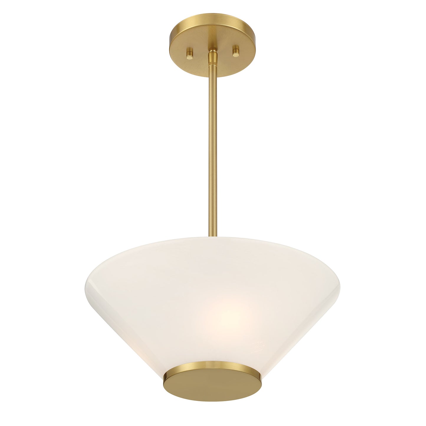 Blair 3-Light Convertible Semi-Flush or Pendant in Warm Brass
