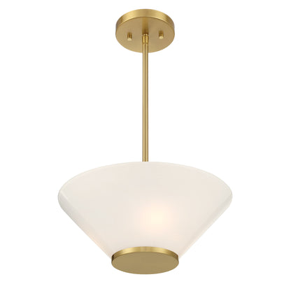 Blair 3-Light Convertible Semi-Flush or Pendant in Warm Brass