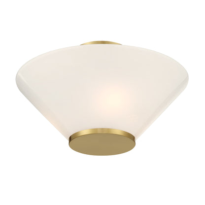 Blair 3-Light Convertible Semi-Flush or Pendant in Warm Brass