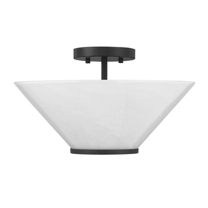 Blair 3-Light Convertible Semi-Flush or Pendant in Warm Brass