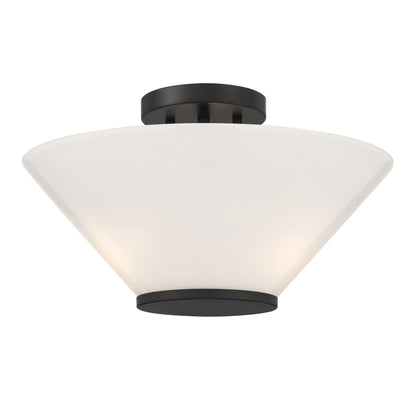 Blair 3-Light Convertible Semi-Flush or Pendant in Warm Brass