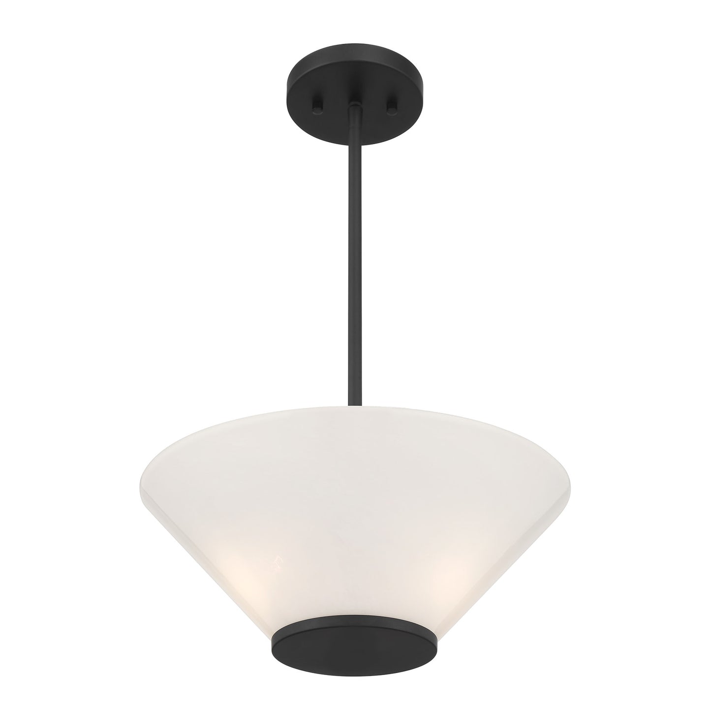 Blair 3-Light Convertible Semi-Flush or Pendant in Warm Brass