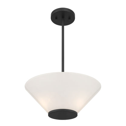 Blair 3-Light Convertible Semi-Flush or Pendant in Warm Brass