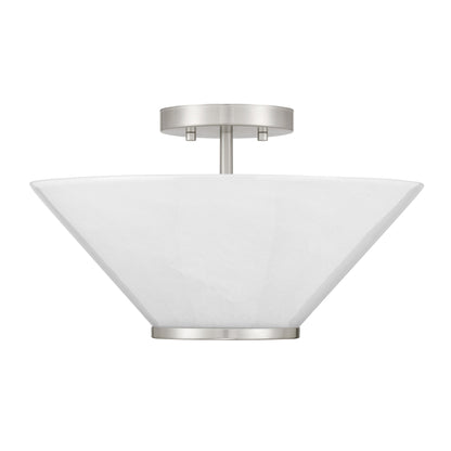 Blair 3-Light Convertible Semi-Flush or Pendant in Warm Brass