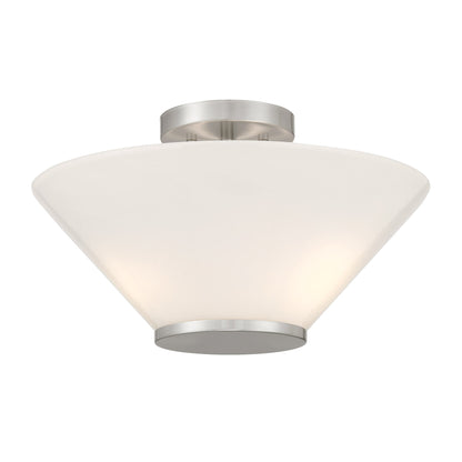 Blair 3-Light Convertible Semi-Flush or Pendant in Warm Brass