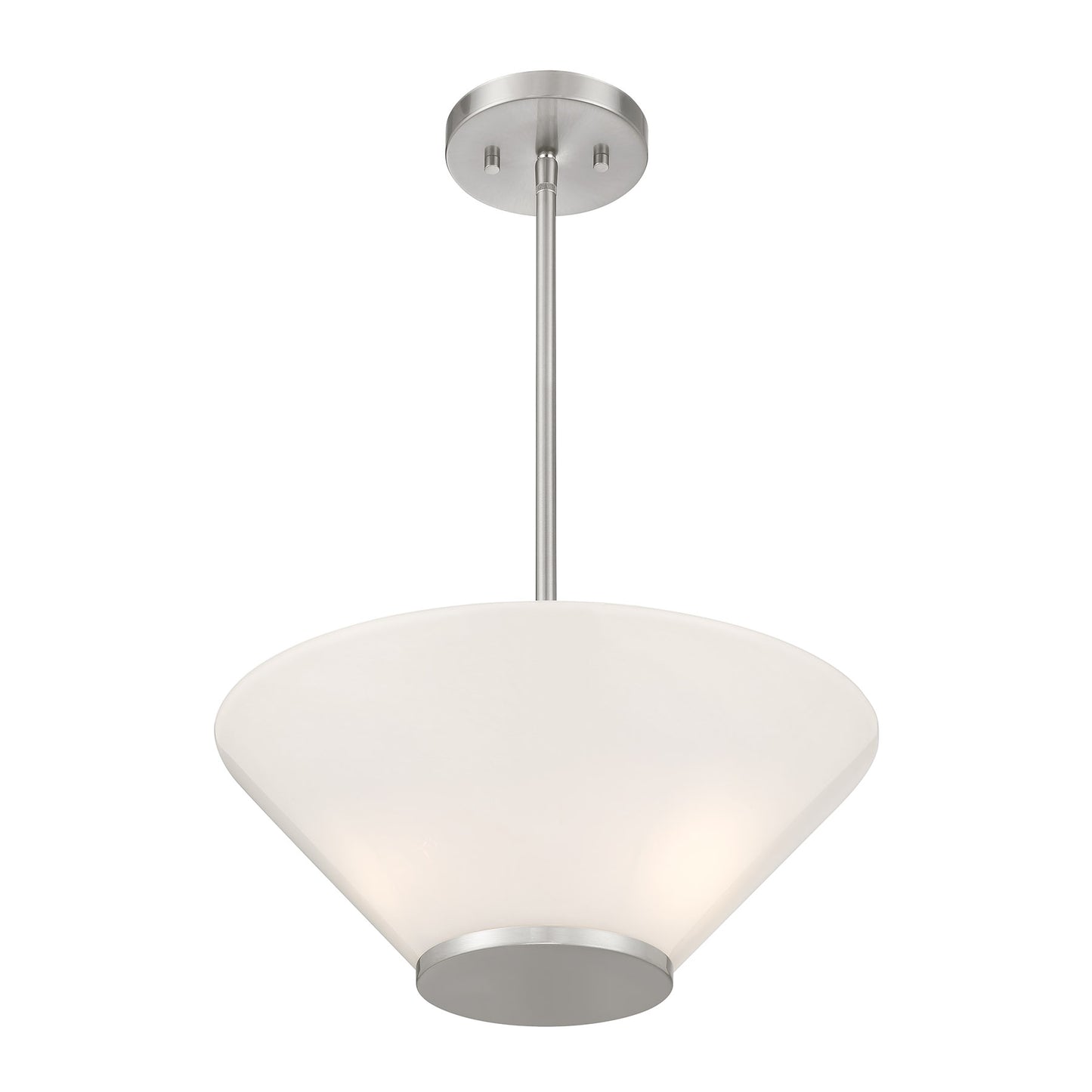 Blair 3-Light Convertible Semi-Flush or Pendant in Warm Brass