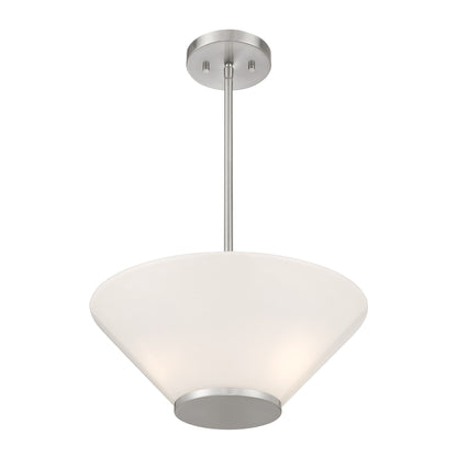 Blair 3-Light Convertible Semi-Flush or Pendant in Warm Brass