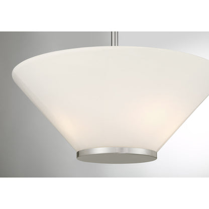 Blair 3-Light Convertible Semi-Flush or Pendant in Warm Brass