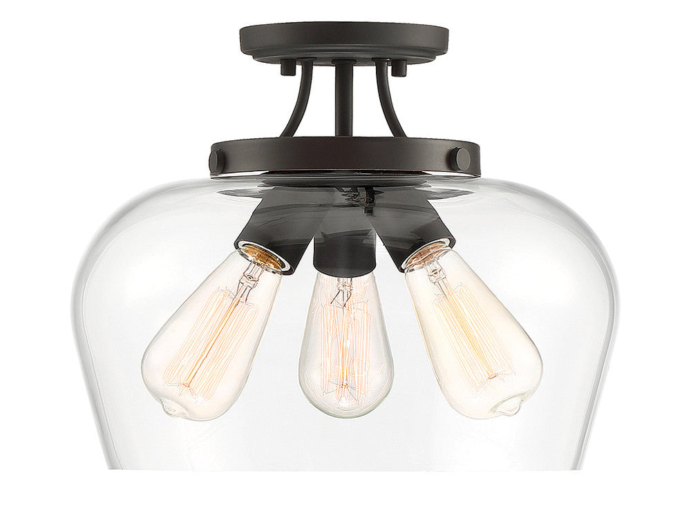 Savoy House Octave 3-Light Semi Flush Mount English Bronze