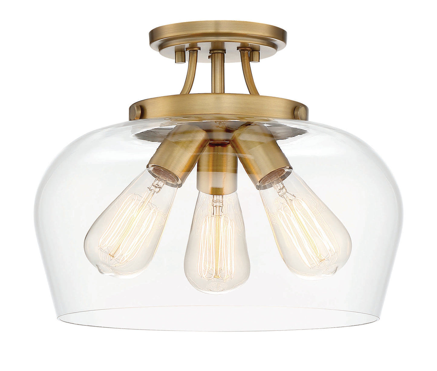 Octave 3-Light Ceiling Light in Polished Chrome