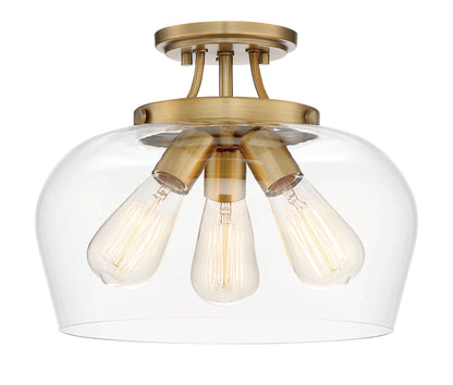 Octave 3-Light Ceiling Light in Polished Chrome
