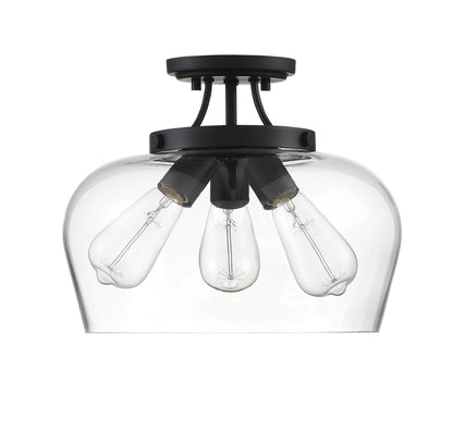 Octave 3-Light Ceiling Light in Polished Chrome