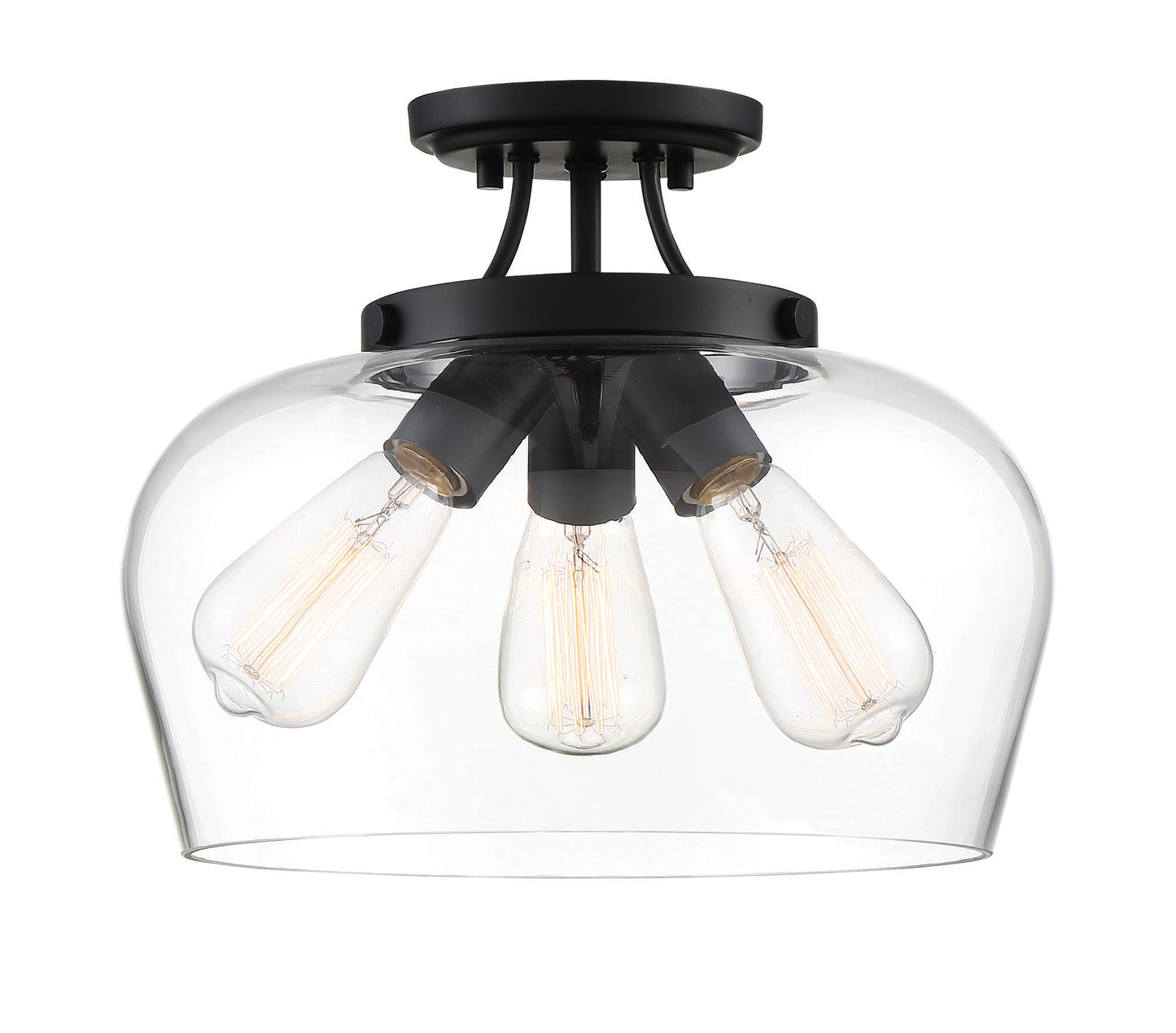 Octave 3-Light Ceiling Light in Polished Chrome
