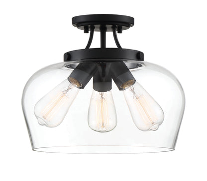 Octave 3-Light Ceiling Light in Polished Chrome