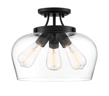 Octave 3-Light Ceiling Light in Polished Chrome