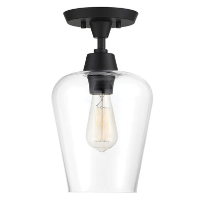 Savoy House Octave 1-Light Semi-Flush Mount Black