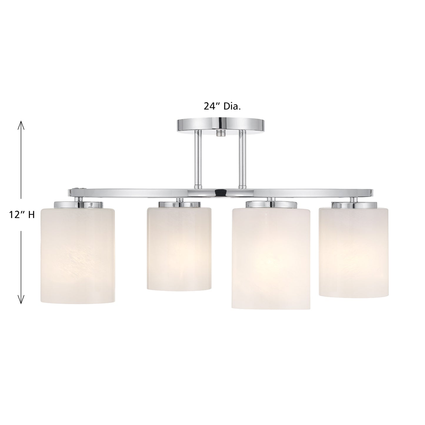 Herron 4-Light Ceiling Light in Chrome