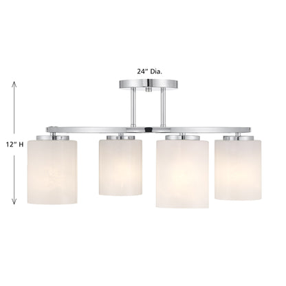 Herron 4-Light Ceiling Light in Chrome