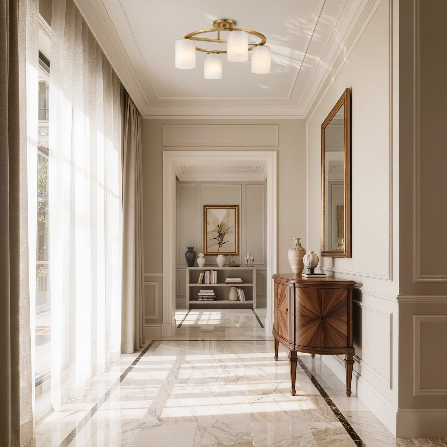 Herron 4-Light Ceiling Light in Chrome