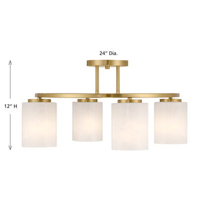Herron 4-Light Ceiling Light in Chrome