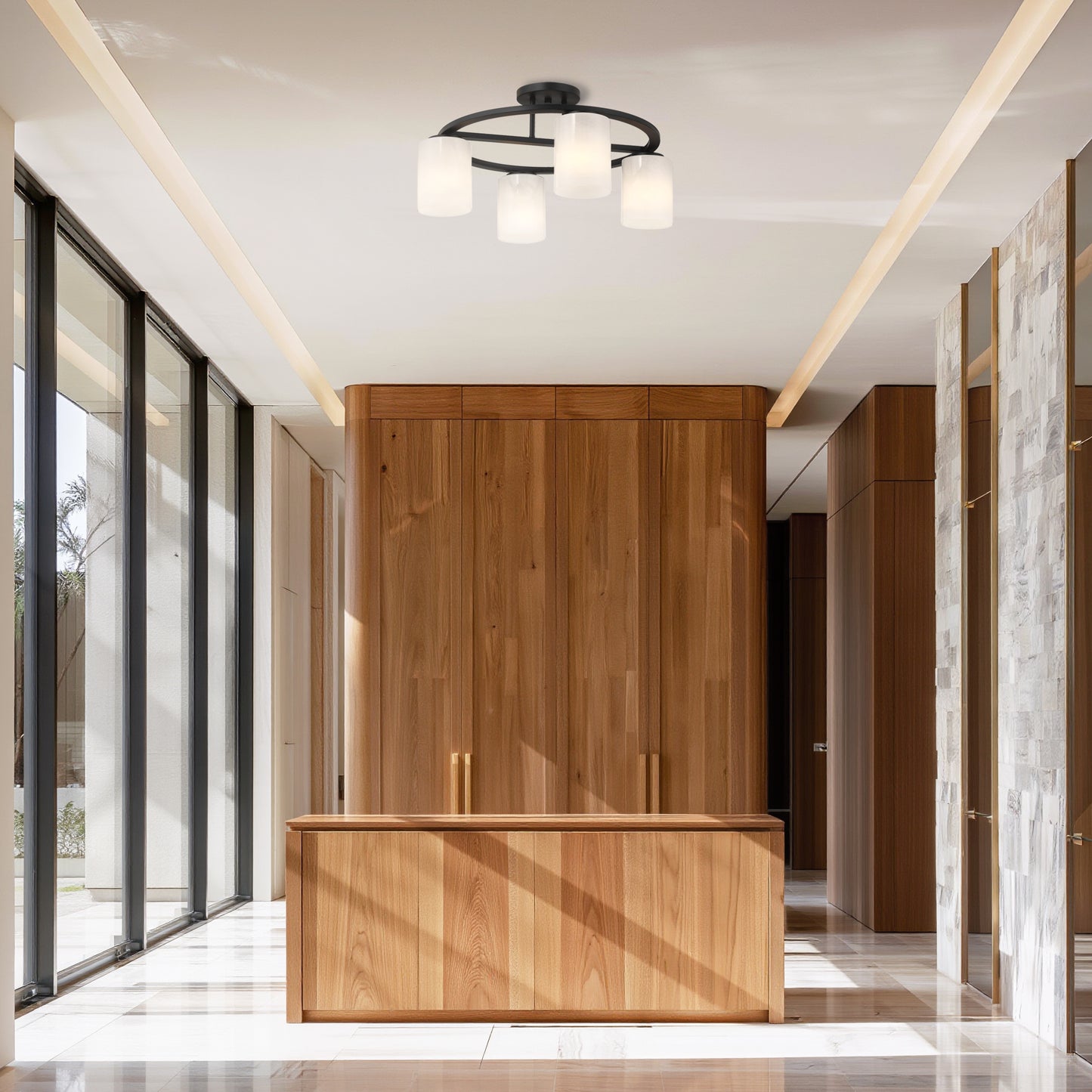 Herron 4-Light Ceiling Light in Chrome