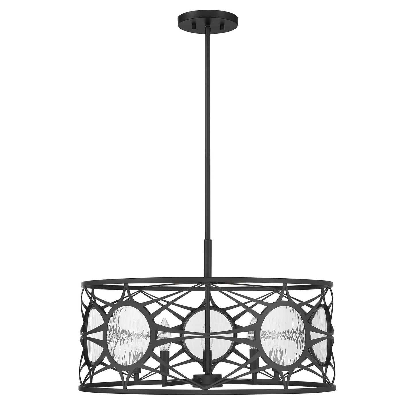 Balfour 5-Light Convertible Semi-Flush or Pendant - Matte Black