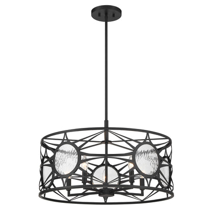Balfour 5-Light Convertible Semi-Flush or Pendant - Matte Black