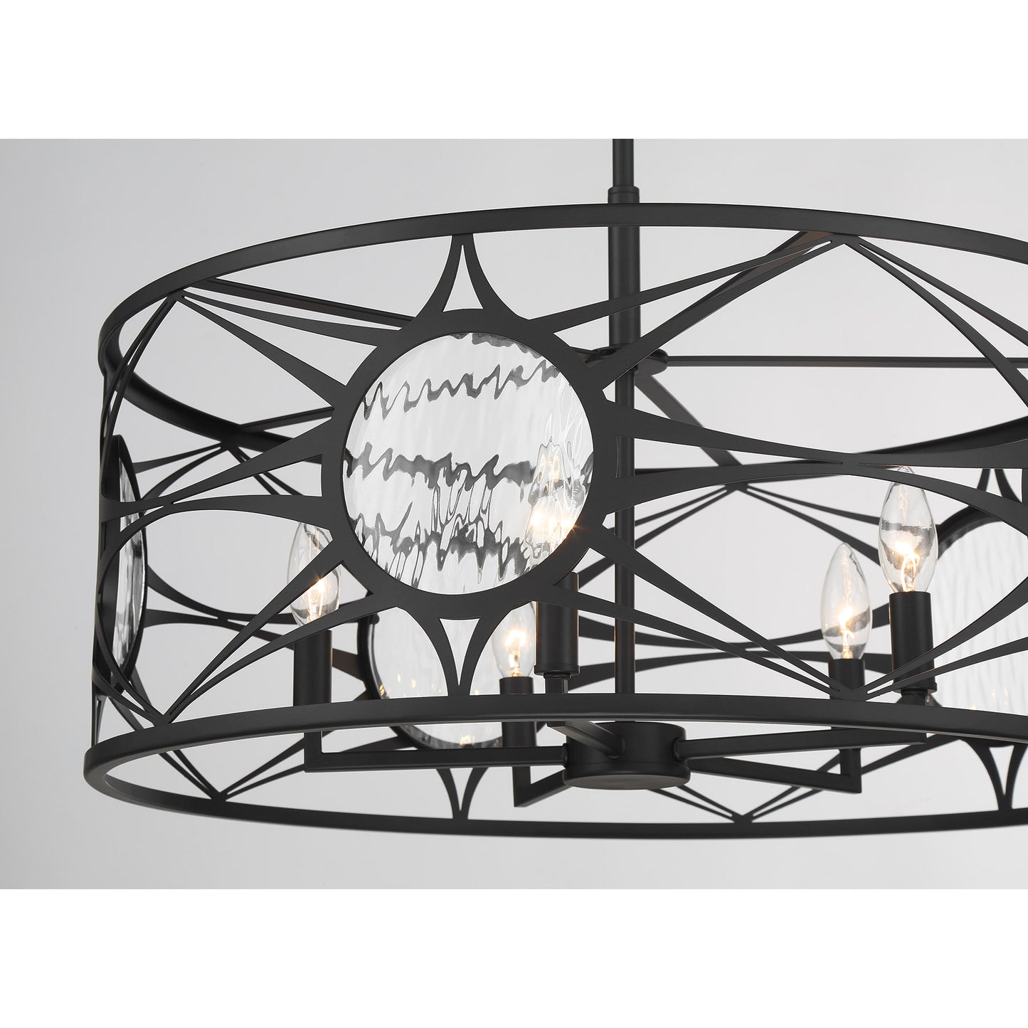 Balfour 5-Light Convertible Semi-Flush or Pendant - Matte Black