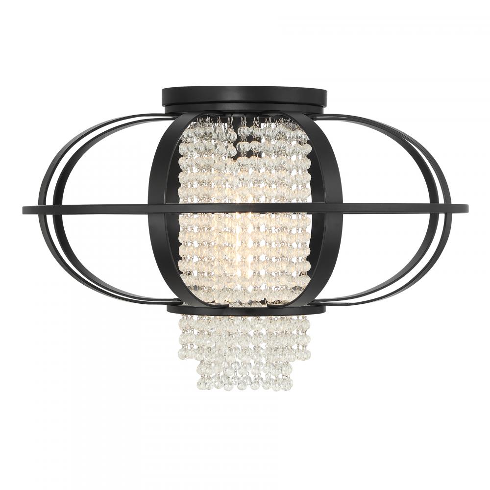 Savoy House Idlewild 1-Light Ceiling Light - Matte Black
