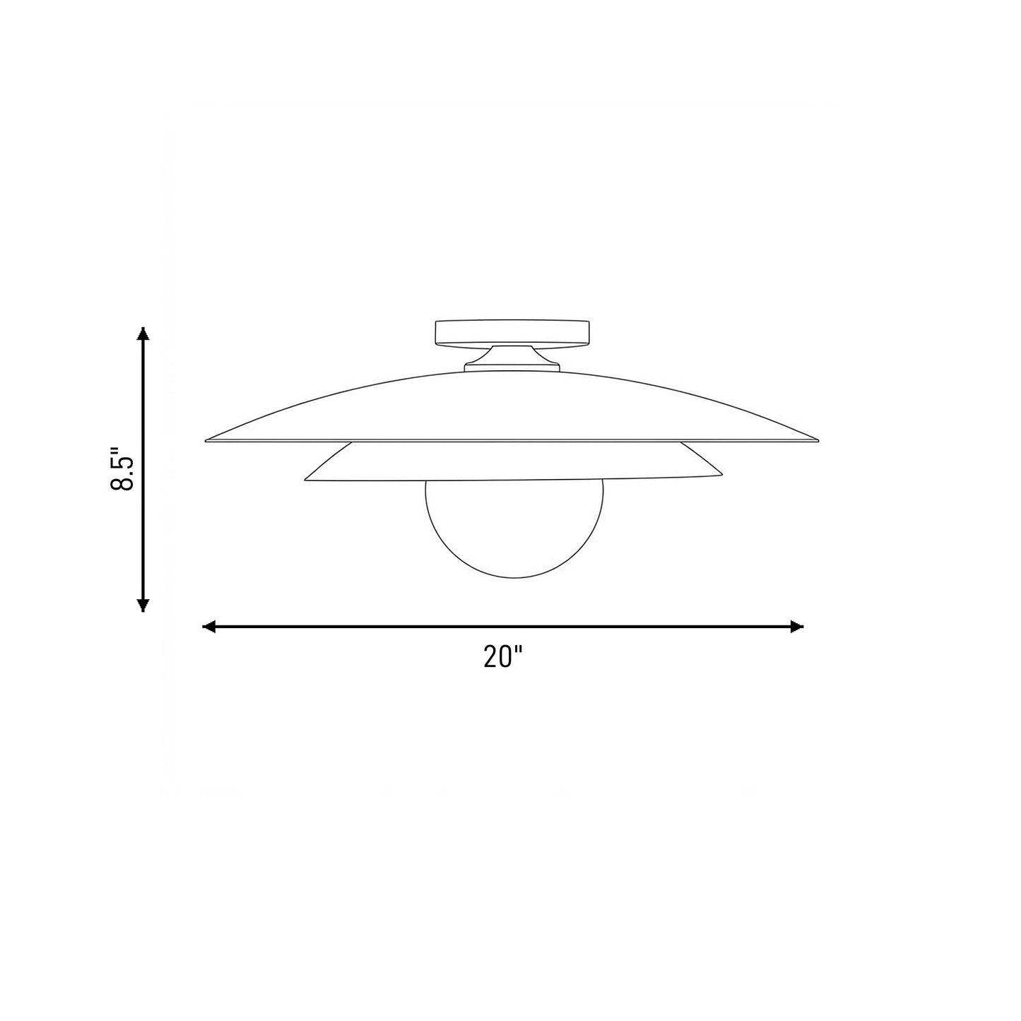Sherrer 1-Light Ceiling Light in Chrome
