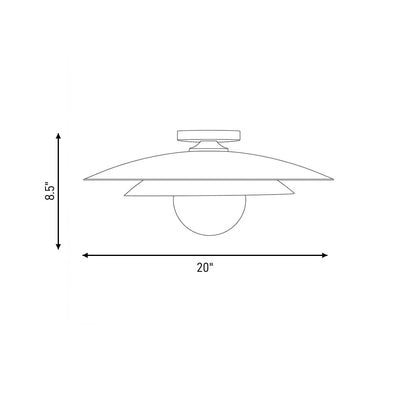 Sherrer 1-Light Ceiling Light in Chrome
