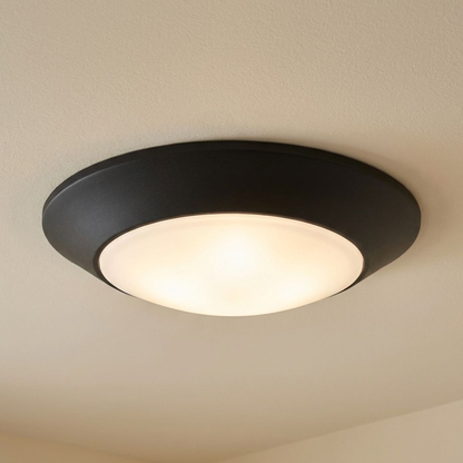Stella 6-in LED 5CCT Disc Light in Matte Black