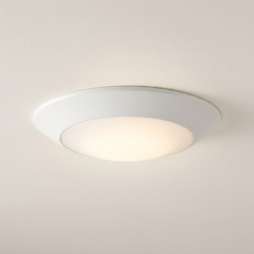 Stella 6-in LED 5CCT Disc Light in Matte Black