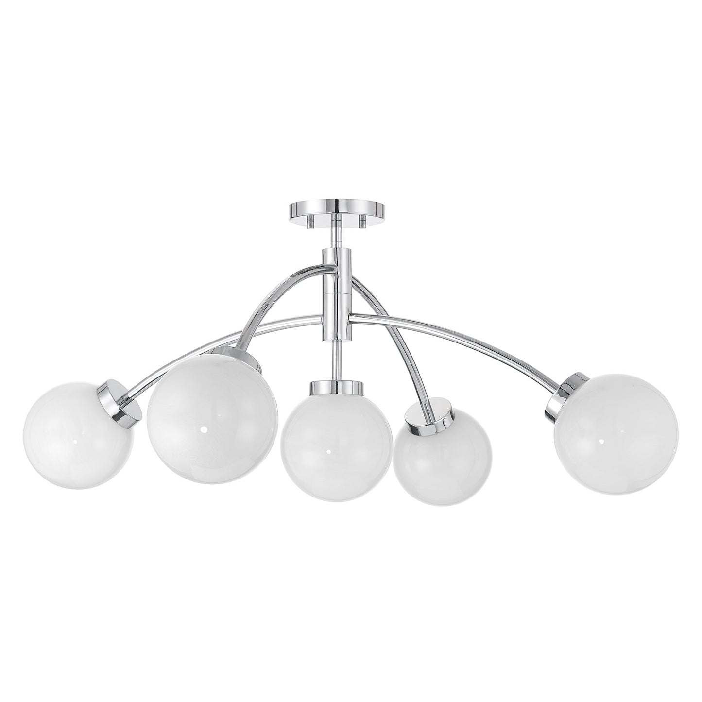 Redfield 5-Light Convertible Semi-Flush or Pendant in Chrome