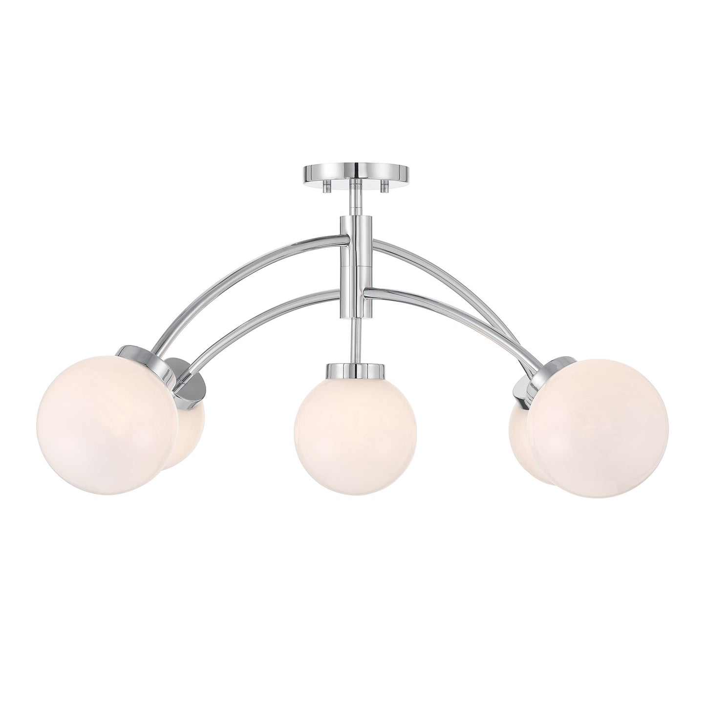 Redfield 5-Light Convertible Semi-Flush or Pendant in Chrome