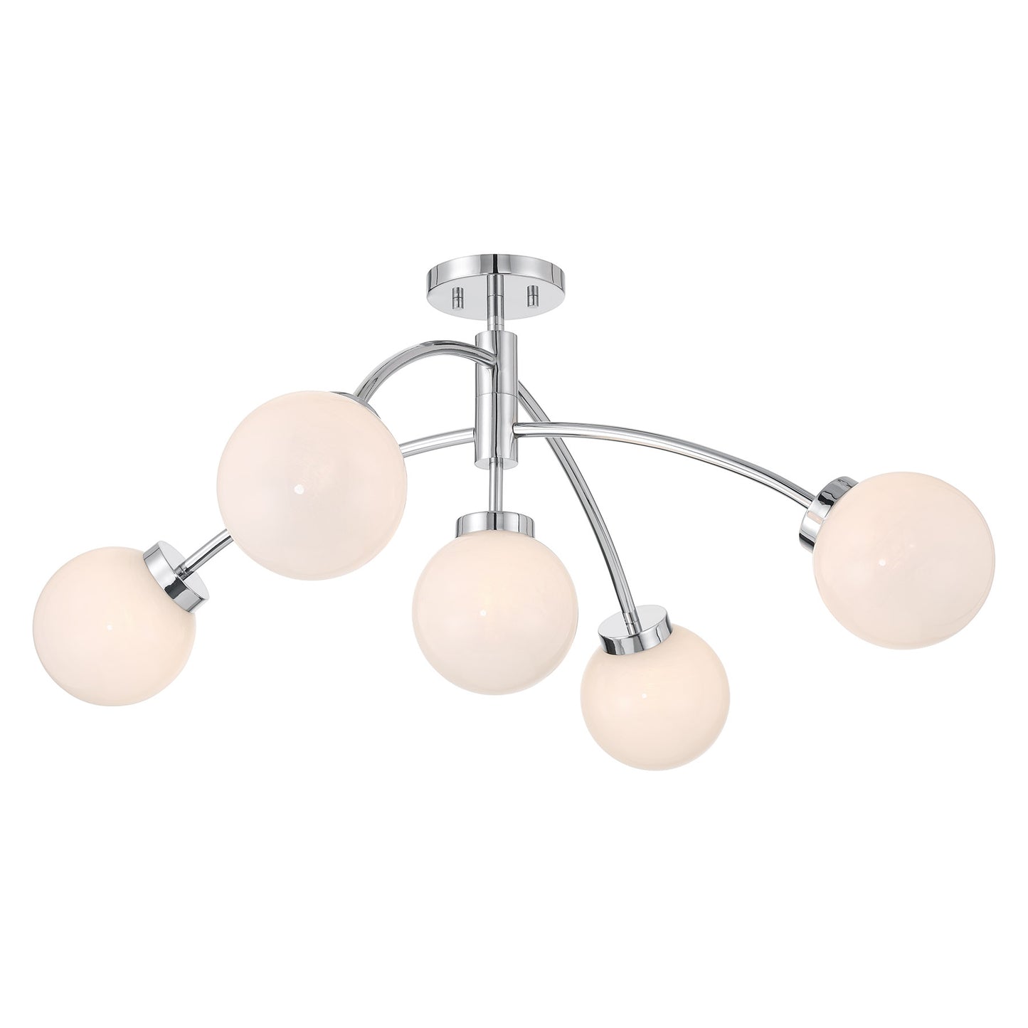 Redfield 5-Light Convertible Semi-Flush or Pendant in Chrome