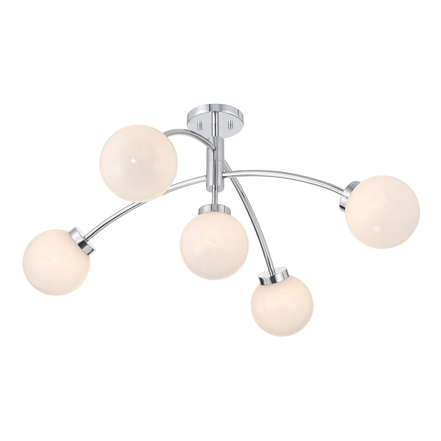 Redfield 5-Light Convertible Semi-Flush or Pendant in Chrome