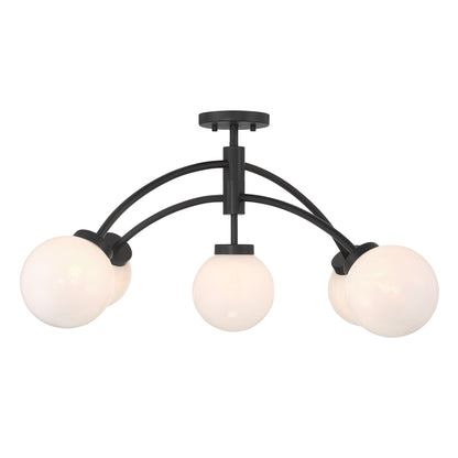 Redfield 5-Light Convertible Semi-Flush or Pendant in Chrome