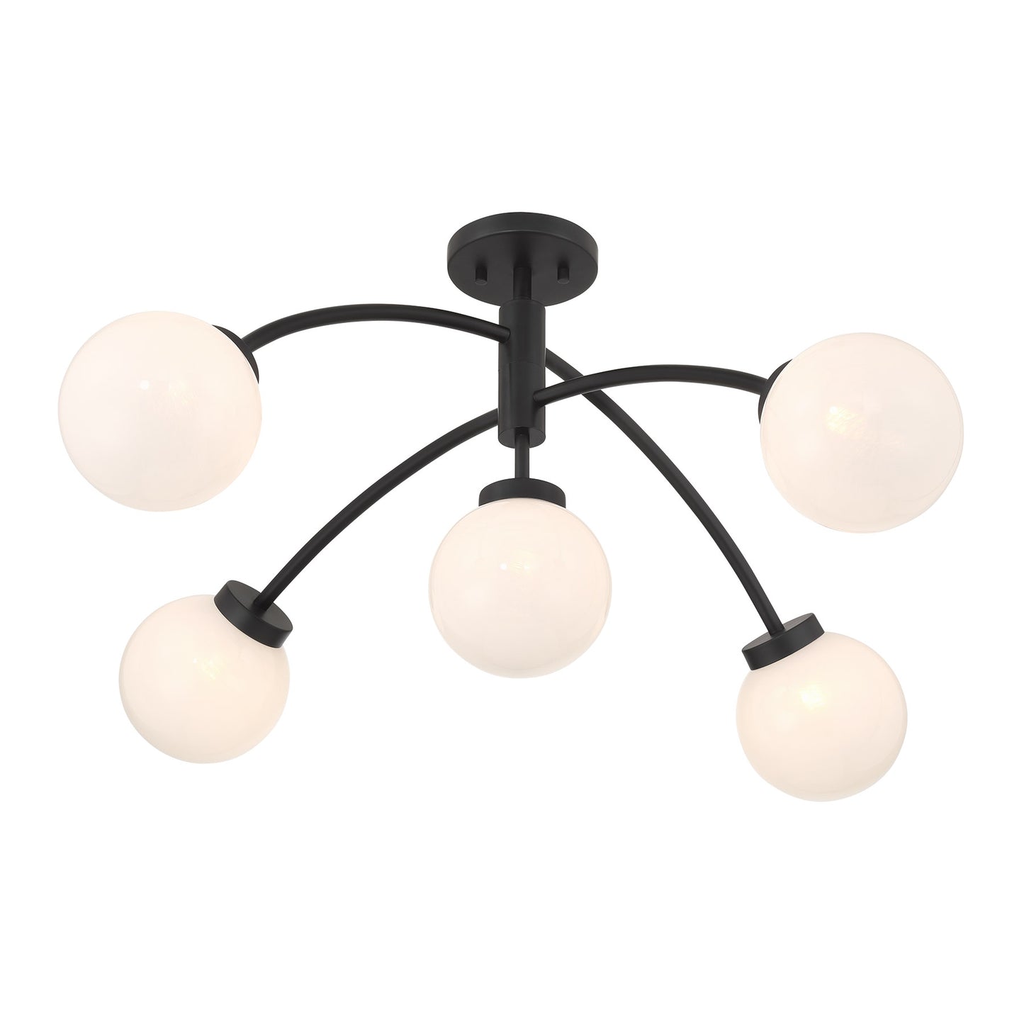 Redfield 5-Light Convertible Semi-Flush or Pendant in Chrome