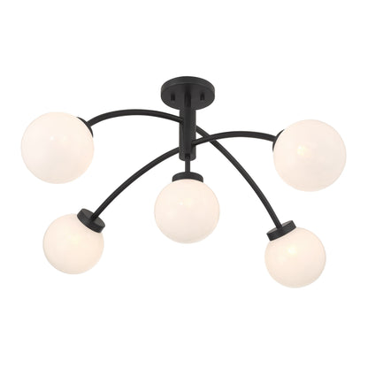 Redfield 5-Light Convertible Semi-Flush or Pendant in Chrome