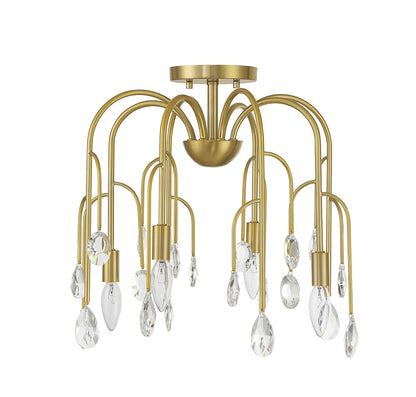 Anholt 4-Light Convertible Semi-Flush or Pendant - Noble Brass