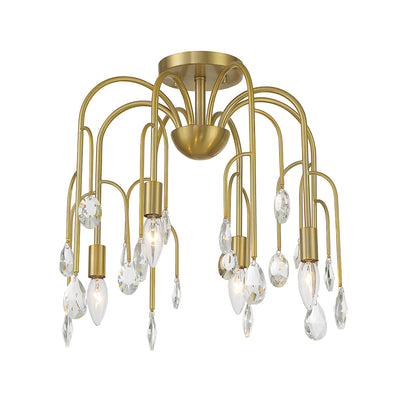 Anholt 4-Light Convertible Semi-Flush or Pendant - Noble Brass