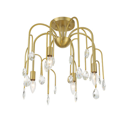 Anholt 4-Light Convertible Semi-Flush or Pendant - Noble Brass