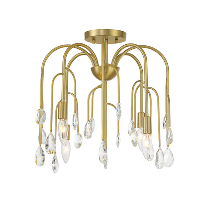Anholt 4-Light Convertible Semi-Flush or Pendant - Noble Brass