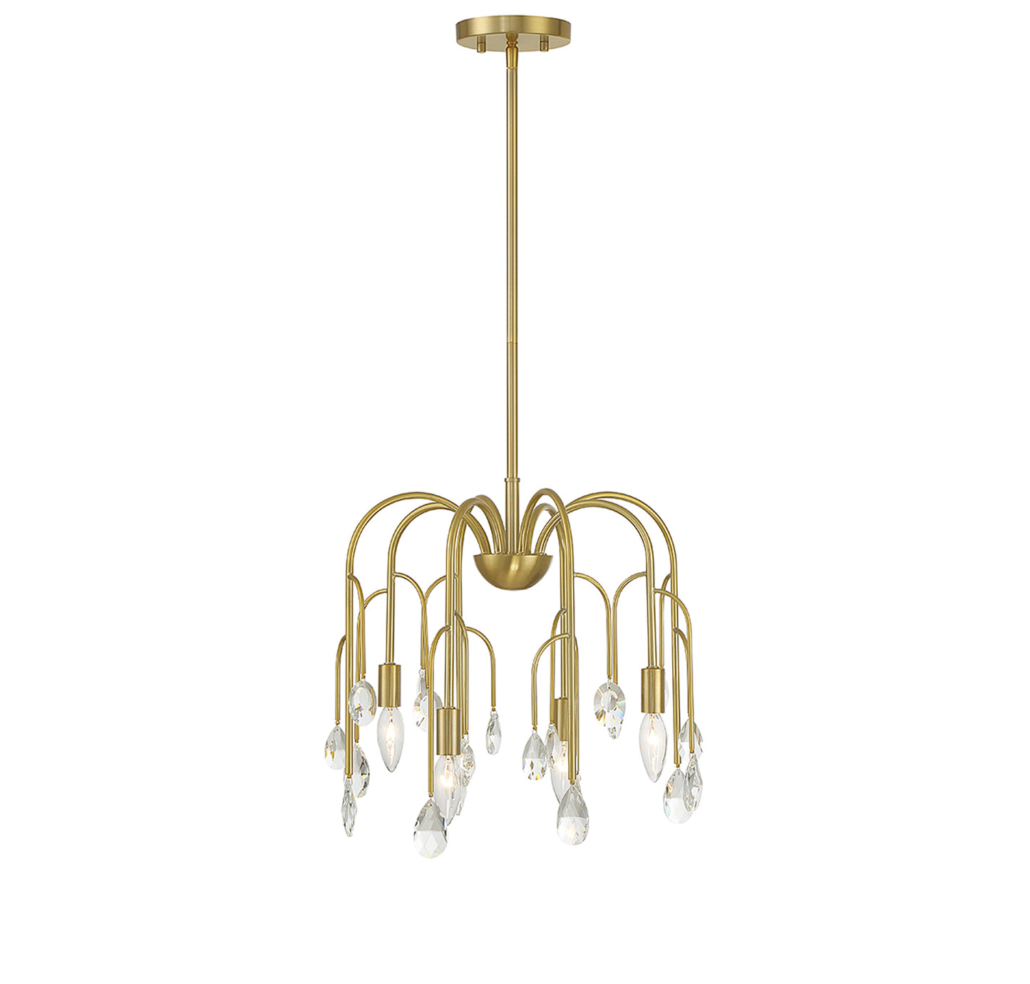 Anholt 4-Light Convertible Semi-Flush or Pendant - Noble Brass