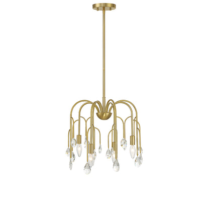 Anholt 4-Light Convertible Semi-Flush or Pendant - Noble Brass