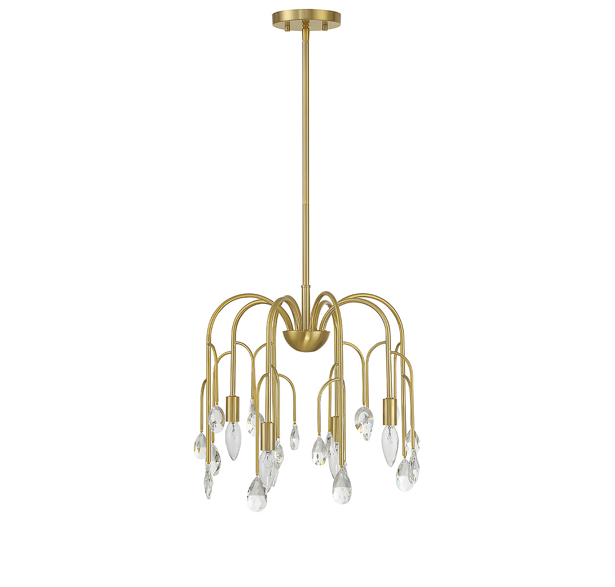 Anholt 4-Light Convertible Semi-Flush or Pendant - Noble Brass